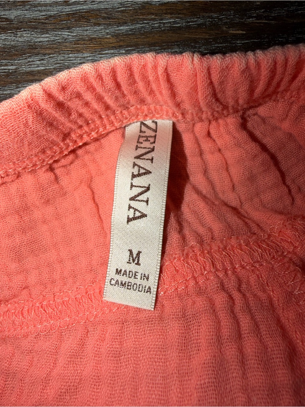 Zenana Outfitters Coral Gauze Tie-Shoulder Romper NWOT - Picture 8 of 9